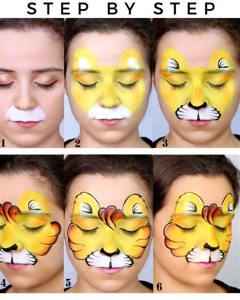 Easy Lion Face Painting