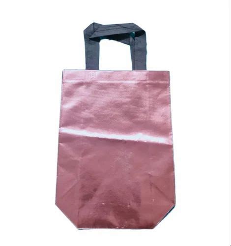 Light Brown Plain Loop Handle Non Woven Bag Capacity 5 Kg Size