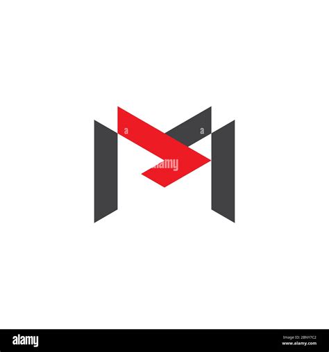 Letter M Arrow Geometric Line Logo Vector Stock Vector Image Art Alamy