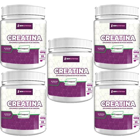 Kit X Creatina Creapure G Sem Sabor Newnutrition Otimanutri