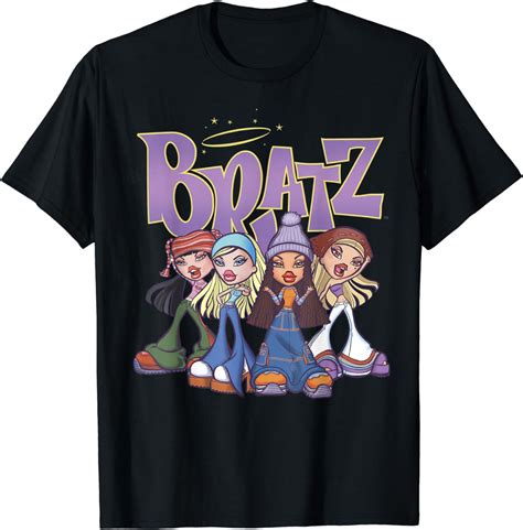 Bratz Camiseta Original Con Logotipo De Cuatro Grupos Negro S