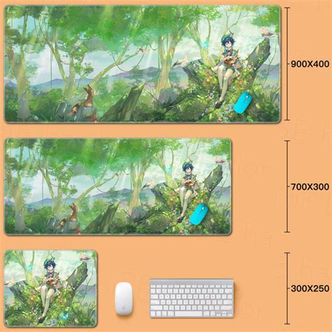 原神 マウスパッド 大型 プレイマット デスクマット 神里綾華 万葉 ウェンティ エウルア ショウ 刻晴 鍾離 甘雨 滑り止め 水洗い可 ゲーム 殿堂