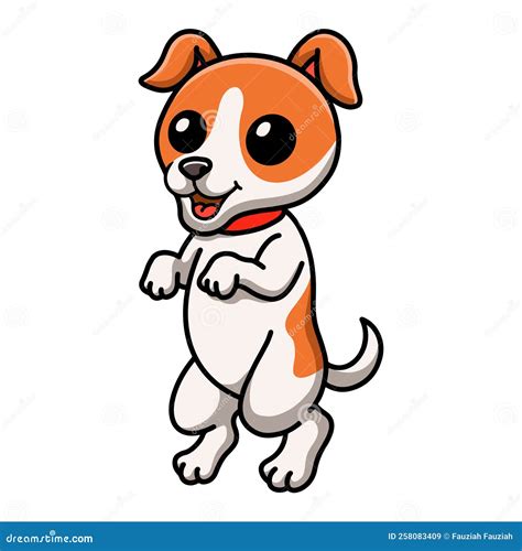Cute Jack Russel Dog Cartoon Stock Vector Illustration Of Puppy