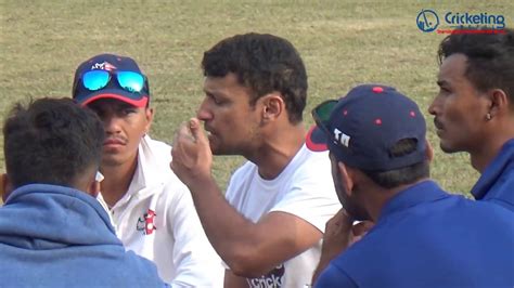 Yasir Arafat Giving Bowling Tips To Nepali Bowlers Ii Mcc Tour Of Nepal