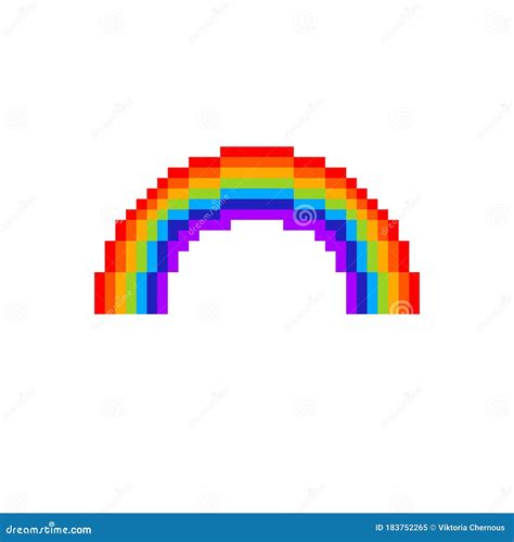 Rainbow Pixel Art Cartoon Vector | CartoonDealer.com #53477215