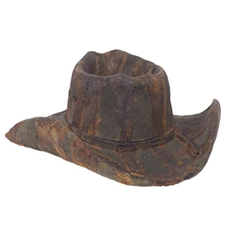 Concrete Western Hat Planter Solid Rock Stone Works