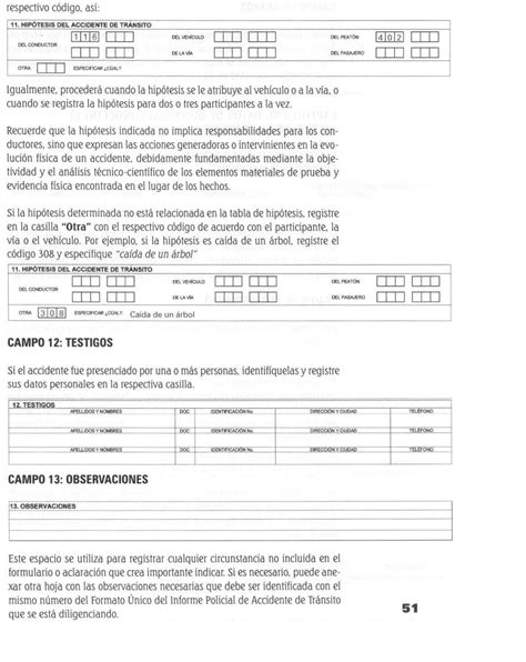 INFORME POLICIAL DE ACCIDENTES DE TRANSITO