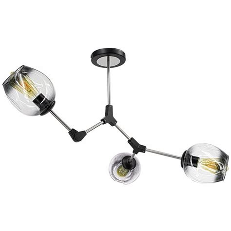 Sufitowa LAMPA Regulowana 1962 3 19BT BLACK Elem Czarna Przydymiona