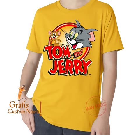 Jual TOM AND JERRY KAOS ANAK LAKI LAKI DAN KAOS ANAK PEREMPUAN GREEN