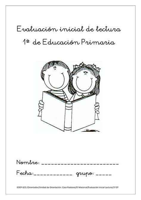 PDF Evaluación inicial de lecturaEvaluación inicial de lectura