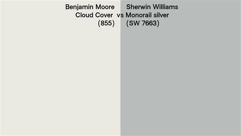 Benjamin Moore Cloud Cover Vs Sherwin Williams Monorail Silver