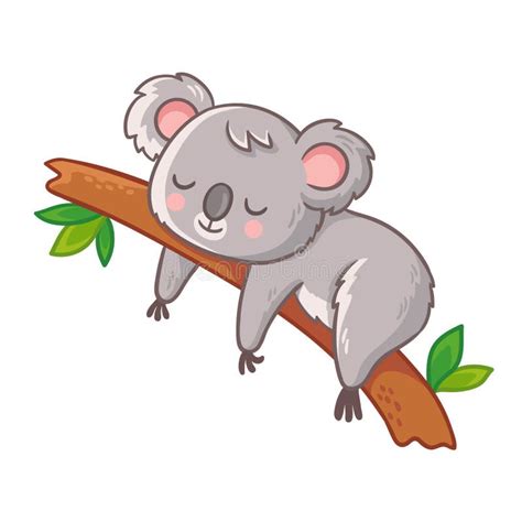 Ilustraci N De Dibujos Animados Lindo Dormir Koala Vector Gratis The