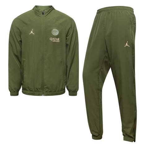 Paris Saint Germain Tracksuit Dri Fit Strike Woven Rough Green