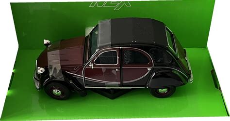 Citroen Cv Charleston In Burgundy And Black Scale Model