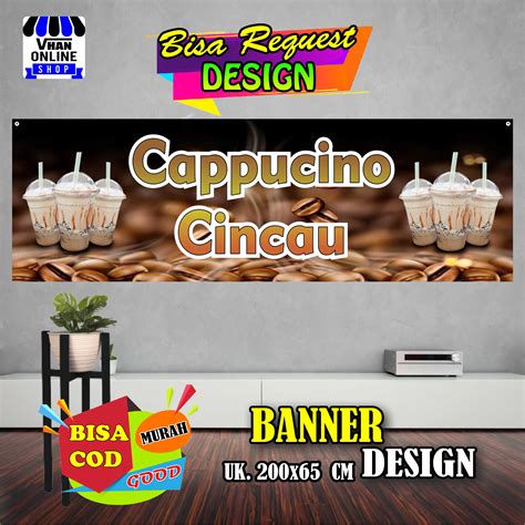 Spanduk Banner Backdrop Minuman Capucino Cincau Spanduk Capcin Banner