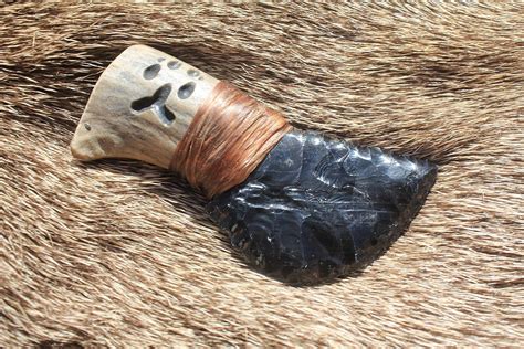 3 38 Ribbon Obsidian Flint Knappedknapping Pressure