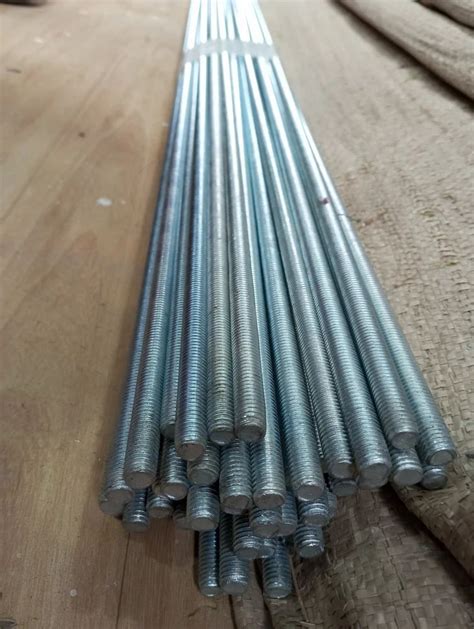 Material Galvanised Iron Polished GI Threaded Rod Diameter 4 Mm