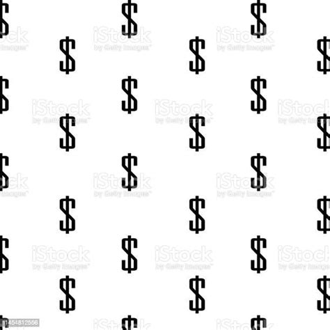 Symbole Du Signe Dollar Motif Homogène Isolé Sur Fond Blanc