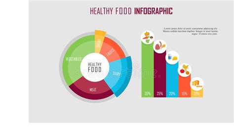 Infographic Healthy Food Sport And Wellness Template Illustration