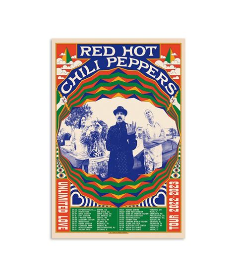 Red Hot Chili Peppers Announce 2023 North America Tour Poster sold by ...