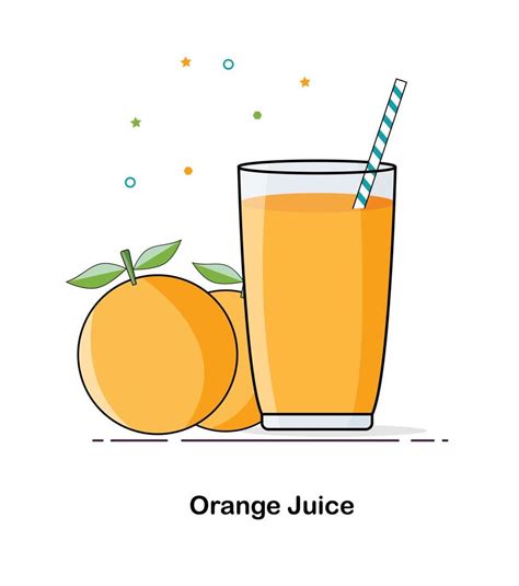 ilustração de suco de laranja fresco 6434294 Vetor no Vecteezy