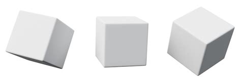 Premium Photo D Cube White Realistic Rendering Of Basic Geometry Object