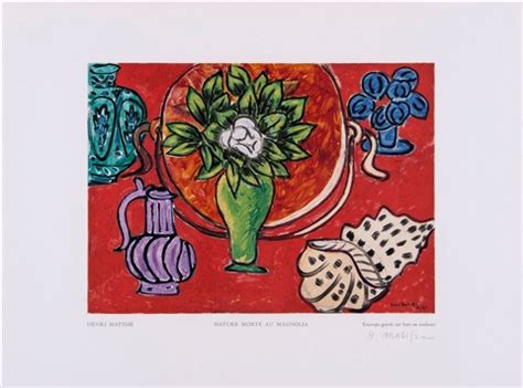 Nature Morte Au Magnolia From Estampes Portfolio Par Henri Matisse Sur