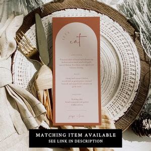 Juniper Arched Boho Wedding Table Number Template Terracotta Editable