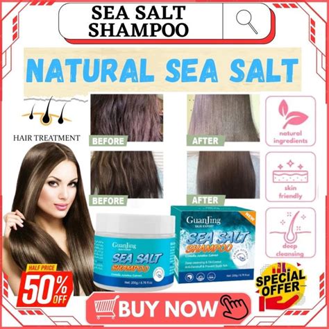 Sea Salt Shampoo Deeply Clean The Scalp Reduce Dandruff Refreshing Oil