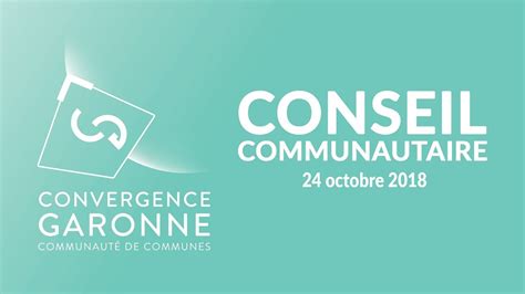 Conseil Communautaire Du Octobre Youtube