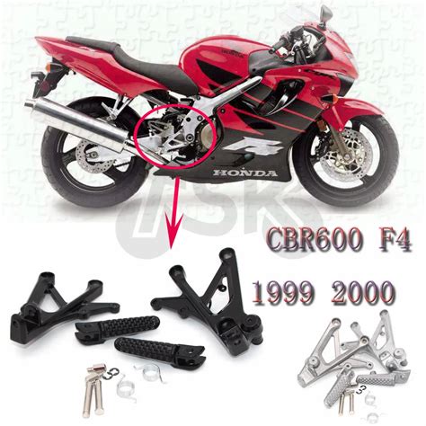 Front Footrest Foot Pegs For Honda CBR600 CBR 600 F4 1999 2000 Parts