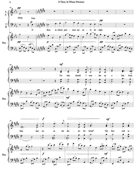 O Thou In Whose Presence Holy Sheet Music