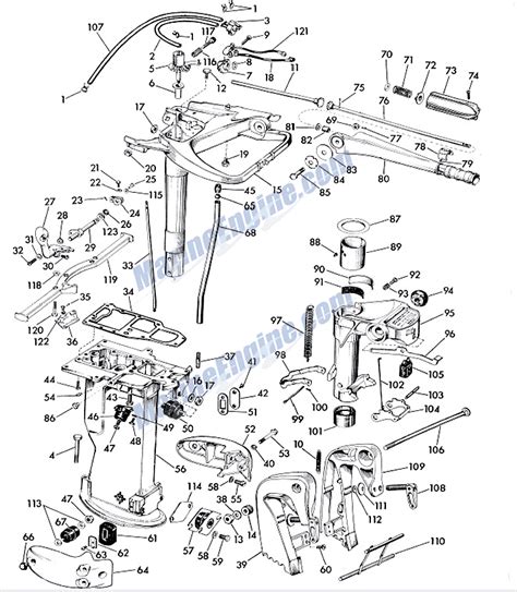 Johnson Outboard OEM Parts Diagram For EXHAUST HOUSING, 43% OFF