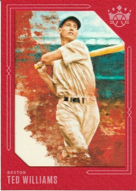 2020 PANINI DIAMOND KINGS TED WILLIAMS 34 RED FRAME PARALLEL RED SOX