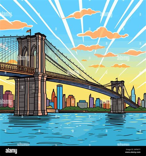 Brooklyn Bridge Illustration Dessin E La Main Pont De Brooklyn