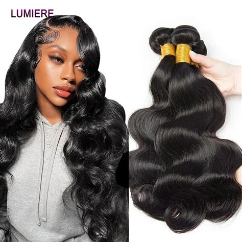 Tissage En Lot Body Wave Br Silien Remy Naturel Brut Lumiere Hair