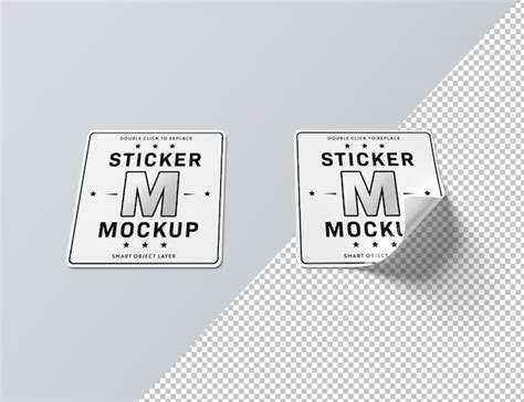 Premium Psd Multi Shape Cut Out Sticker Mockup