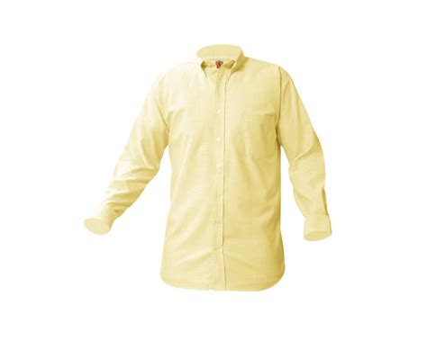 Boys Yellow Long Sleeve Oxford Shirt