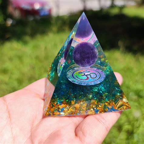 Koop Tree Of Life Orgonite Pyramid Mold Amethyst Peridot Healing