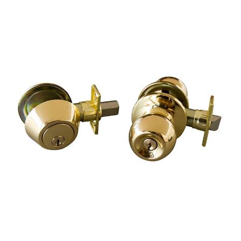 Kwikset Polo Satin Chrome Exterior Entry Knob And Single Cylinder Deadbolt Combo Pack 690p 26d