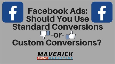 Custom Conversions Vs Standard Events On Facebook Ads Youtube