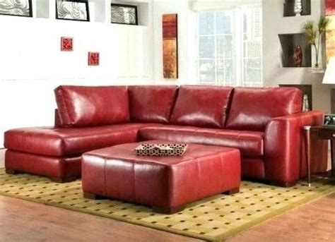 Ideas Of Red Leather Sectionals With Chaise