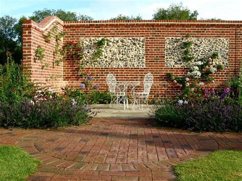 Brick And Flint Wall Brick Wall Gardens Brick Garden Reclaimed