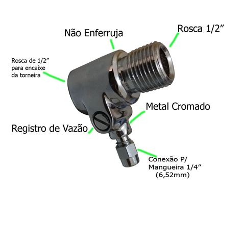 Adaptador 1 2 Filtro Purificador Água Compatível Electrolux Consul