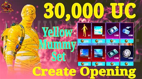 Yellow Mummy Set Create Opening 30 000 UC Yellow Mummy Set In Back