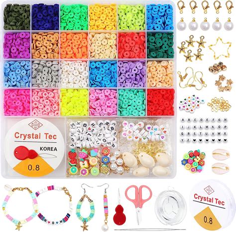 Cgboom Perles Heishi Pi Ces Perles Pour Bracelet Perle Plate