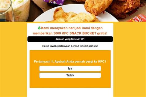 Cek Fakta Benarkah KFC Bagikan 3 000 Paket Camilan Gratis Bermodalkan