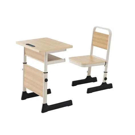 China Height Adjustable Attached School Desk And Chair Buy Height