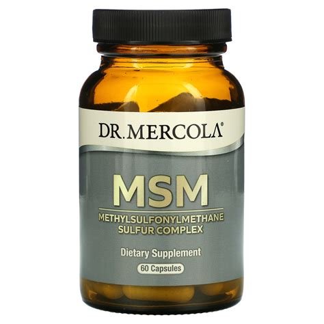 Dr Mercola Msm Methylsulfonylmethane Sulfur Complex 60 Capsules