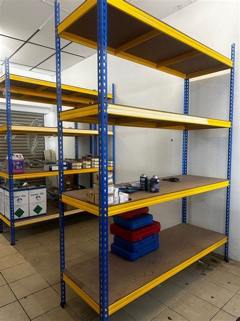 Rak Besi Kuning Biru Furniture Home Living Furniture Shelves